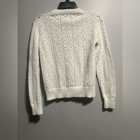 J. Crew White Textured Crew Neck Sweater - Picture 2 of 4